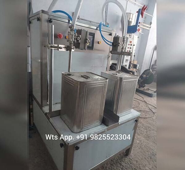 2 Head Semi Automatic Premium Servo Liquid Oil Tin Filling Machine 1 Liter to 20 Liter