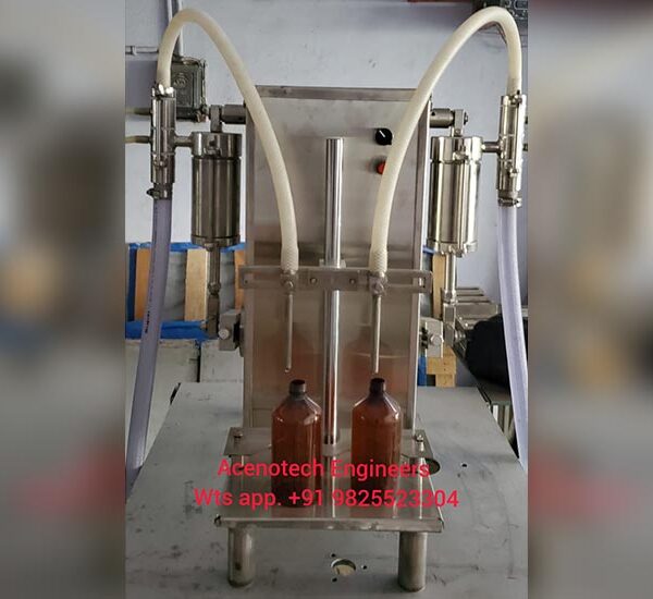 2 Head Semi Automatic Liquid Filling Machine 50ml to 1 Liter